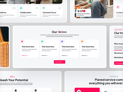 UnifiedUI — Service Section design digital business digital marketing fintech landing landing page service section services tech business ui ui design unified ui unifiedui ux web design website