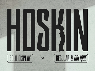 Hoskin - Condensed Sans Serif Display Font advertising alternate brand identity capitals caps custom display font free free font freebie headline ligature logo logos marketing packaging title type typeface visual identity