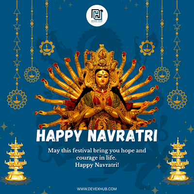 Happy Navratri graphic design ui