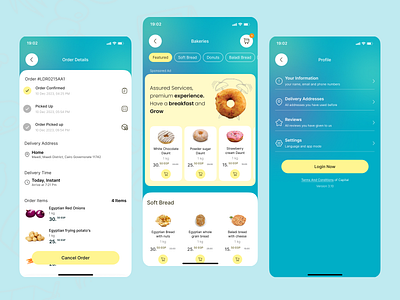 Groceries Mobile App | Order Details, Category, and Profile categories ui design groceries app order details profile ui ui ux uiux ux