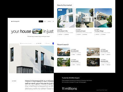 Real Estate Homepage booking creative design homepage landing minimal real estate ui ux web website