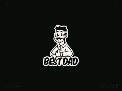 Best Dad logo design illustration logo logodesign logotype minimal vector