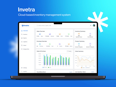 Invetra - inventory management system cloud dashboard design figma graphic design inventory management photoshop service software ui ux