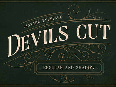 Devils Cut - Vintage Whiskey Label Typeface badge brand identity classic display font free free font freebie label logo packaging retro serif type typeface typography vintage visual identity whiskey whisky