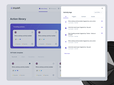 Dropdefi || Activity logs ⚡️🏌🏼