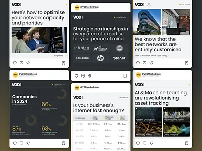 VOD Media Group branding graphic design social media typography