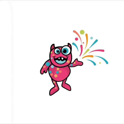 Crazy confetti monster animation character confetti crazy design funny graphic design illustration kids monster playfull