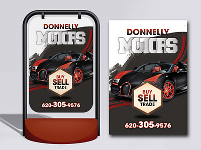 Car Billboard Design ad design advertisement banner billboard billboard design branding car ad car banner car billboard car billboard design design digital banner design donnelly motors graphic design modern billboard design motors motors billboard motors sale sports car web banner