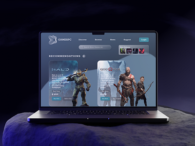 Daily UI Challenge: Day 3 - Game Website Landing Page 🎮