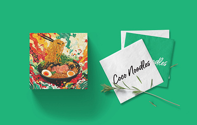 Coco Noodles branding graphic design