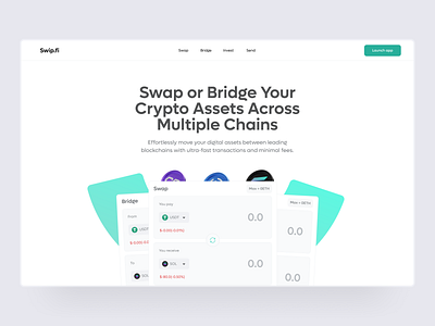 DEX Landing page Exploration ai crypto hero page ui web3 website