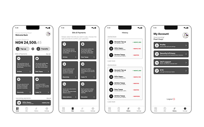 Payment App Lowfi app design lowfi mobile mobile app payment app ui