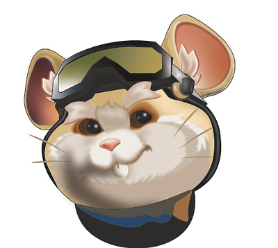 WreckingBall artofgaming cuteart digitalart fanart gamingart hamster illustration overwatch2 videogames wreckingball