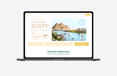 Tourism Website: Egypt Tourism egypt landing page travel ui webdesign website