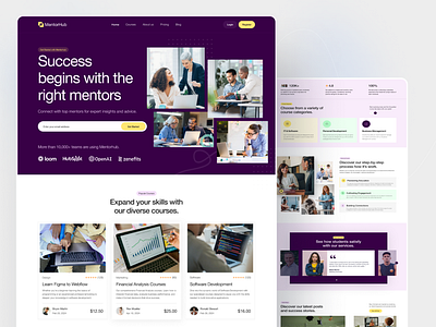 Education with mentorship program website design careergrowthui ecommerceux edtechdesign educationplatform expertguidance interactivelearning learningexperience mentormatch mentorshipplatform minimalistdesign modernui personalizedlearning responsivedesign studentdashboard uxdesign