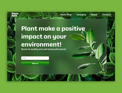 Plant Web UI environment figma plant plant care product ui web