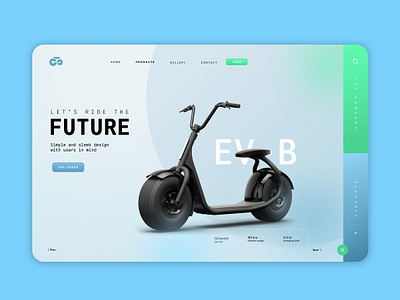 Electric Bike Web UI branding design e bike electric figma graphic design product ui web ui website