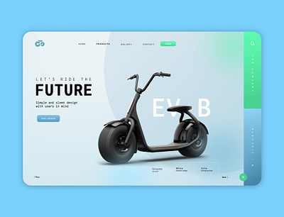 Electric Bike Web UI branding design e bike electric figma graphic design product ui web ui website