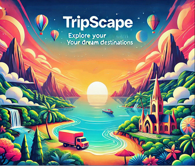 Trip Scape Travel Agency Website aadvertising branding design graphic design ui user interface website design website ui