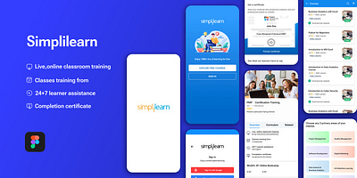 Online learning apps 'Simlilearn' ui