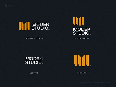 Brand Concept for Modern M Logo 4 4 m logo agency logo architect contemporary design studio four graphic design studio letter m lettermark lockups m logo minimal modek modern logo modern studio modern typography type typography wordmark