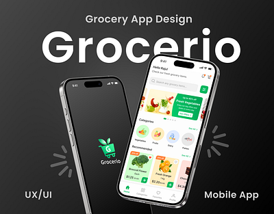 Grocerio - Grocery Delivery App UX/UI Design app ui ecommerce app ecommerce shop ecommerce store grocerio grocery grocery app grocery delivery grocery delivery app grocery store mobile app online grocery online grocery shop ui ui design ui ux uiux user experience user interface uxui