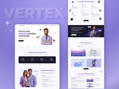 Vertex Website 🌐💡 branding design logo site ui uiux ux web webdesign wesite