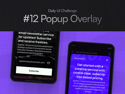 Daily UI Challenge #12 ai android design artificial intelligence button cta daily ui dark mode day 12 design design system dialogue box experience design interaction design interface design mobile design modal popup overlay ui uiux design ux