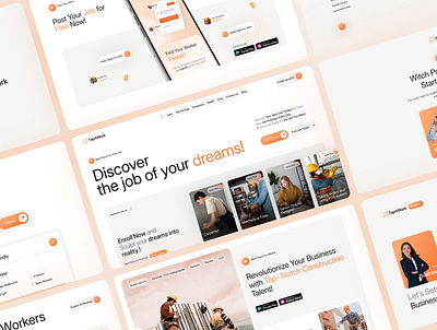 Tap4Work . Employment website 🔥 design system employment marketing website ui ui kit