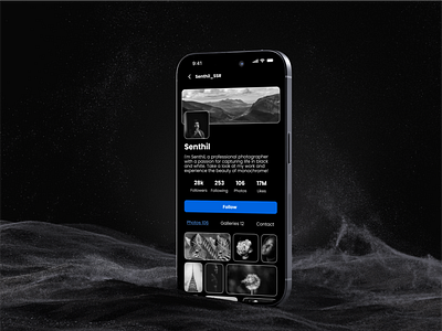 Photographer Profile UI Design dailyui graphic design ui user profile ux
