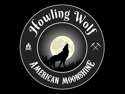 Howling Wolf American Moonshine figma made howling logo moon moonshine ui western wild west wolf