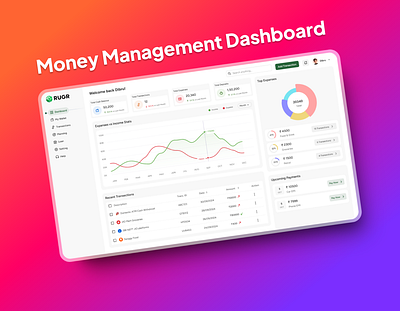 Money Management Dashboard dashboard ui design uiux