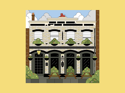 Somewhere in Ealing architecture beer brewery bricks flowers london plants pub public house red lion uk united kingdom victorian