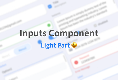 Inputs Components Light Mode branding design branding uiux component design input component ui ui design uiux ux design web design web ui widget component