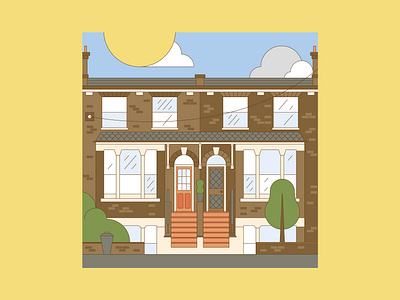 Somewhere in West London apartment architecture flat home house housing london neighbourhood suburbs sunny symmetry trees unit victorian