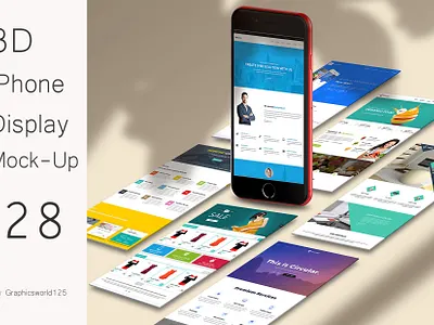 3D iPhone Display Mock-Up 28 iphone 16