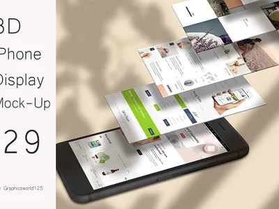 3D iPhone Display Mock-Up 29 iphone 16