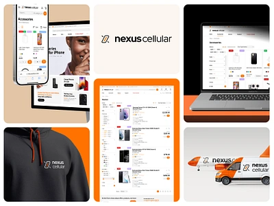 Nexus Cellular. Brand Identity & eCommerce Website accessories brand identity branding canada carriers catalog cellular ecommerce logo magento magento2 orange phones product list shop store ui ux web website