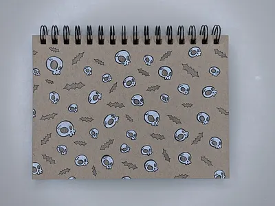Skull & Bat Pattern cute graphic design halloween icons illustration illustrator pattern design spooky