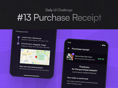 Daily UI Challenge #13 ai android design app design artificial intelligence button clean design daily ui dark mode day 13 design design system experience design interaction design interface design mobile design product design purchase receipt ui uiux design ux