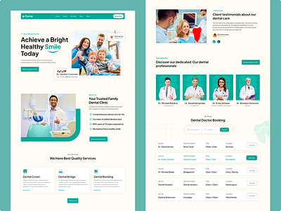 Dental Care Landing Page dentalcare design doctor health landing page medical ui uiux user interface website