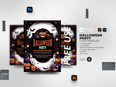 Halloween Party Flyer Template aam360 aam3sixty branding design editable halloween flyer flyer template free flyer halloween bash invitation halloween club party flyer halloween event poster halloween flyer design halloween night party halloween party promo halloween themed party flyer illustration printable halloween flyer scary halloween flyer spooky party template trick or treat party flyer