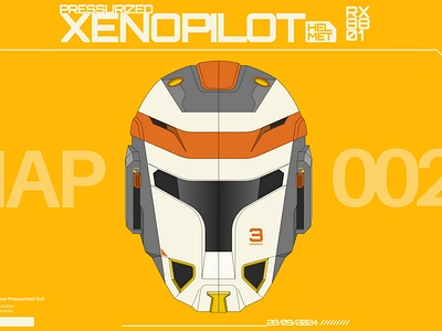 Xenopilot Helmet animation anime gundam gunpla helmet illustration manga mecha robot