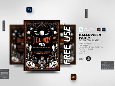 Halloween Party Flyer Template aam360 aam3sixty design editable halloween flyer flyer template free flyer halloween bash invitation halloween club party flyer halloween event poster halloween flyer design halloween invitation halloween night party halloween party flyer halloween themed party flyer illustration printable halloween flyer scary halloween flyer spooky party template trick or treat party flyer