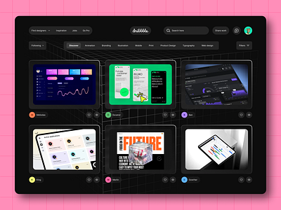 Dribbble Ui Redesign apple branding design digital product design dribbble dribbble dark minimal product design trending ui trendy ui ui user experience user interface ux vision pro