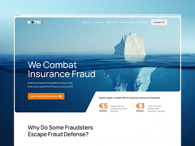 Notrix - Website Design 2024 design fraud insurance landing page safety net scam security ui ui ux web design website design