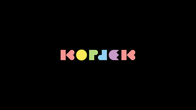 KOPJEK PLAYFUL art branding clean colorful design grid identity kopjek lettering letters logo merch minimal playful print rainbow rebranding type typography