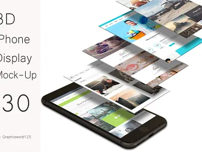 3D iPhone Display Mock-Up 30 iphone 16
