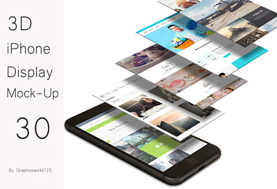 3D iPhone Display Mock-Up 30 iphone 16