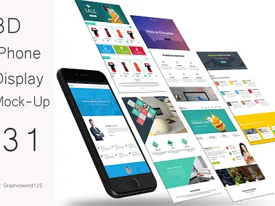 3D iPhone Display Mock-Up 31 iphone 16